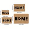 HOME black paw print Flannel-printed floor mats has a non-slip function is suitable for entrances bathroom welcome carpets