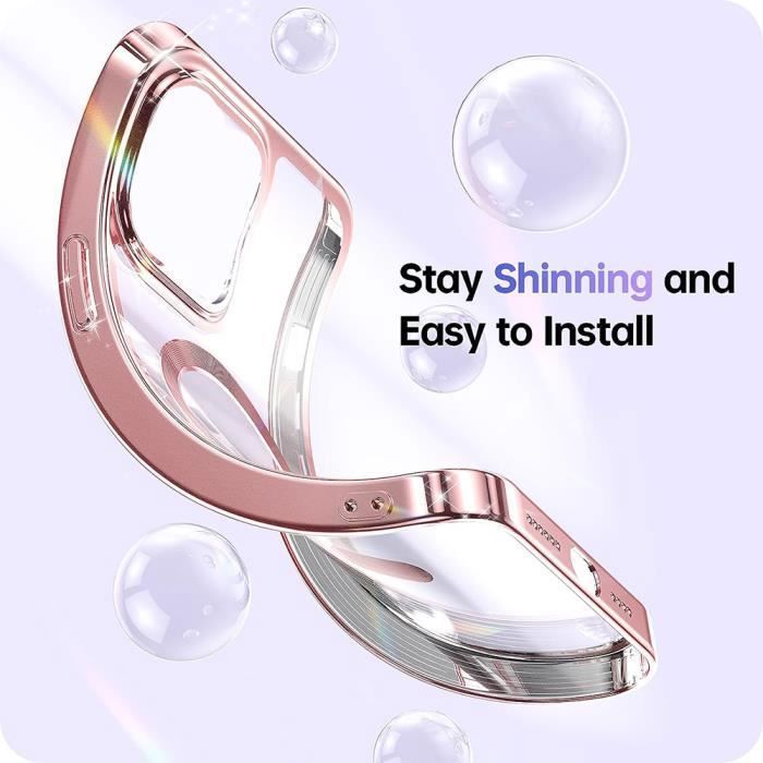 Coque de protection - BOOLING - iPhone 15 Plus - Antichoc - Transparent - Cercle Magnétique