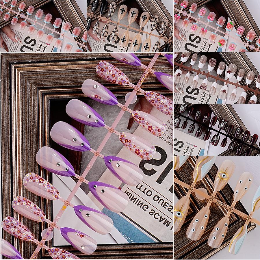 

Handcrafted Rhinestone Press-On Nails: Pure & Sexy Style with Full Diamond Accents