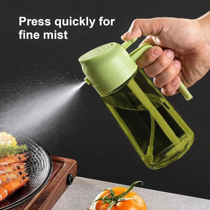 2 In 1 Olive Oil Sprayer Dispenser Bottle Household Spray-pour Air Fryer Olive Oil Cooking Oil Barbecue Oil Sprayer Kitchen Tool