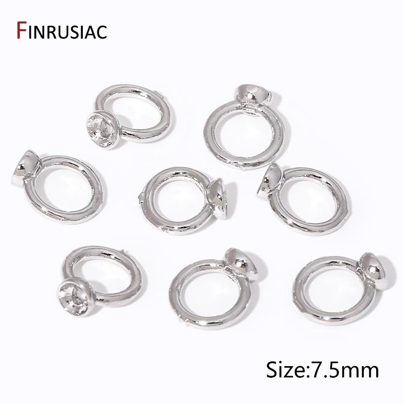 18K Gold Plated Brass End Crimp Beads For Jewelry Making,DIY Bracelets Accessories,Bead Tip Connectors For Jewelry Supplies