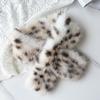 Crossover Pull Through Scarf Leopard Print Winter Neck Warmer New Plush Neck Scarf  Daily Outfits