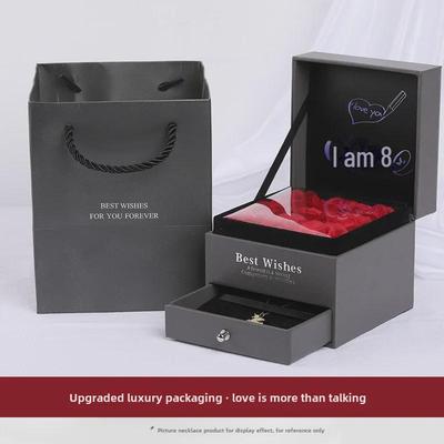 „520 Rosenschmuck-Geschenkbox zum Valentinstag mit Halskette und Armband für die Freundin“