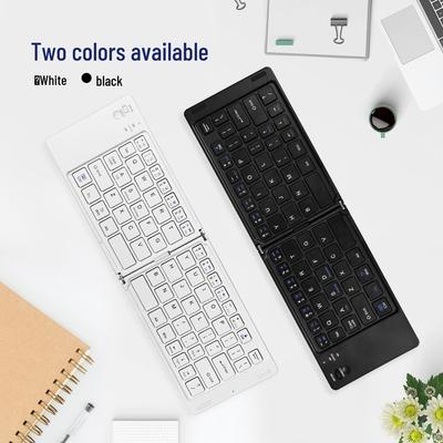 Dual-Fold Wireless Bluetooth Keyboard for Phones, Tablets, Laptops - Premium Business Portable Keyboard