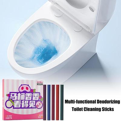 8Pcs/Box Toilet Cleaner Perfume Toilet Cleaning Stick Effective Toilet Deodorant Strong Scale and Dirt Remover Toilet Cleaner