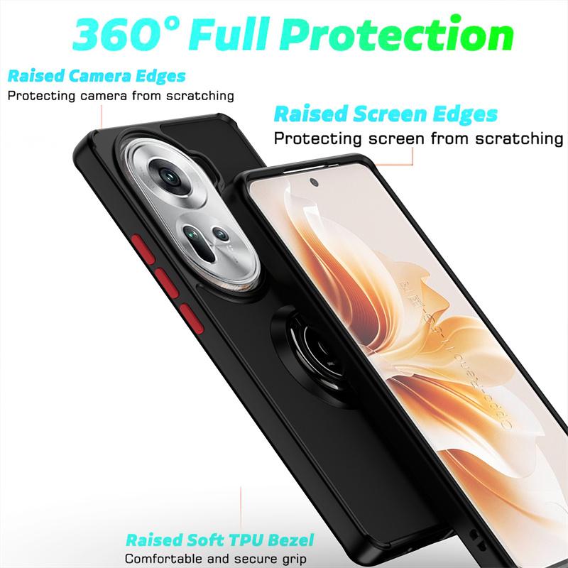Armor Case for OPPO Reno 11 Pro 5G Reno11 F 11F Reno 10 Pro+ 8 8T 5G Cover Magnetic Ring Stand Holder Business Full Protection