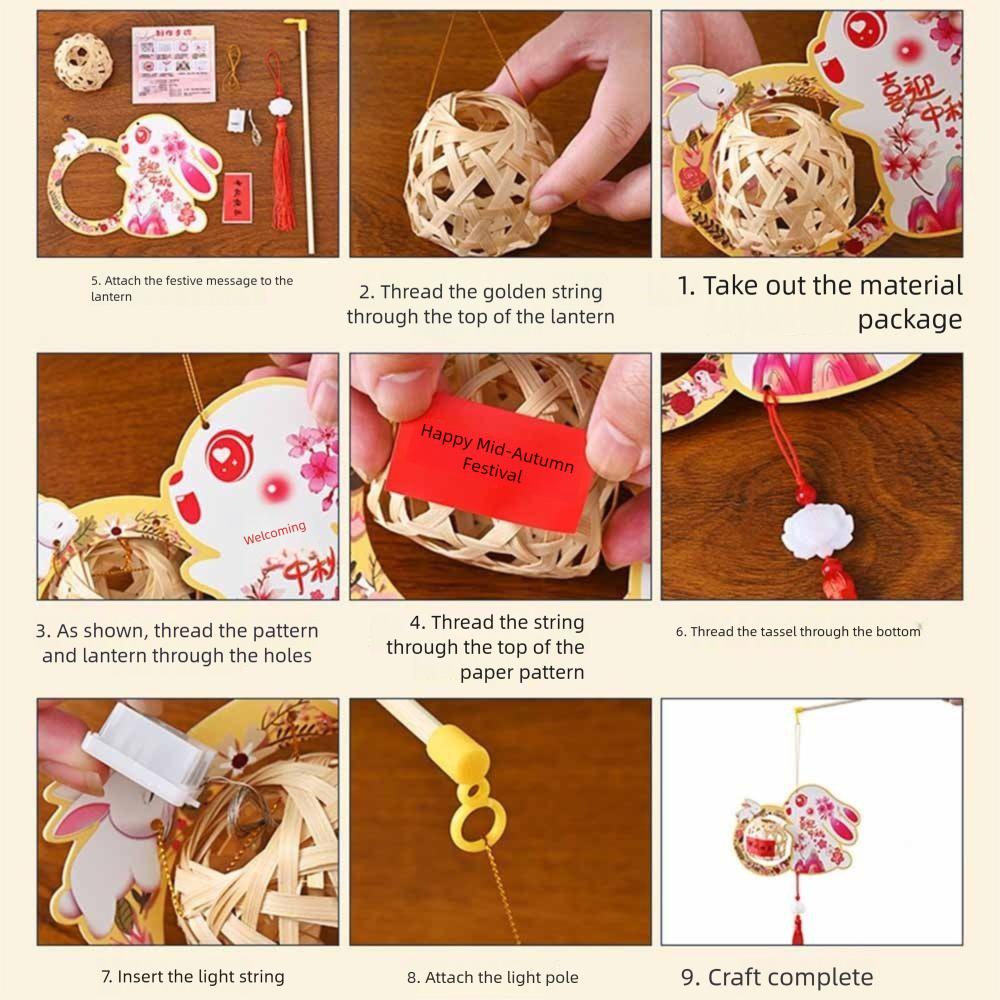 Weaving Middle Autumn Festival Lantern Rabbit Ancient Style Handheld Lantern  Women