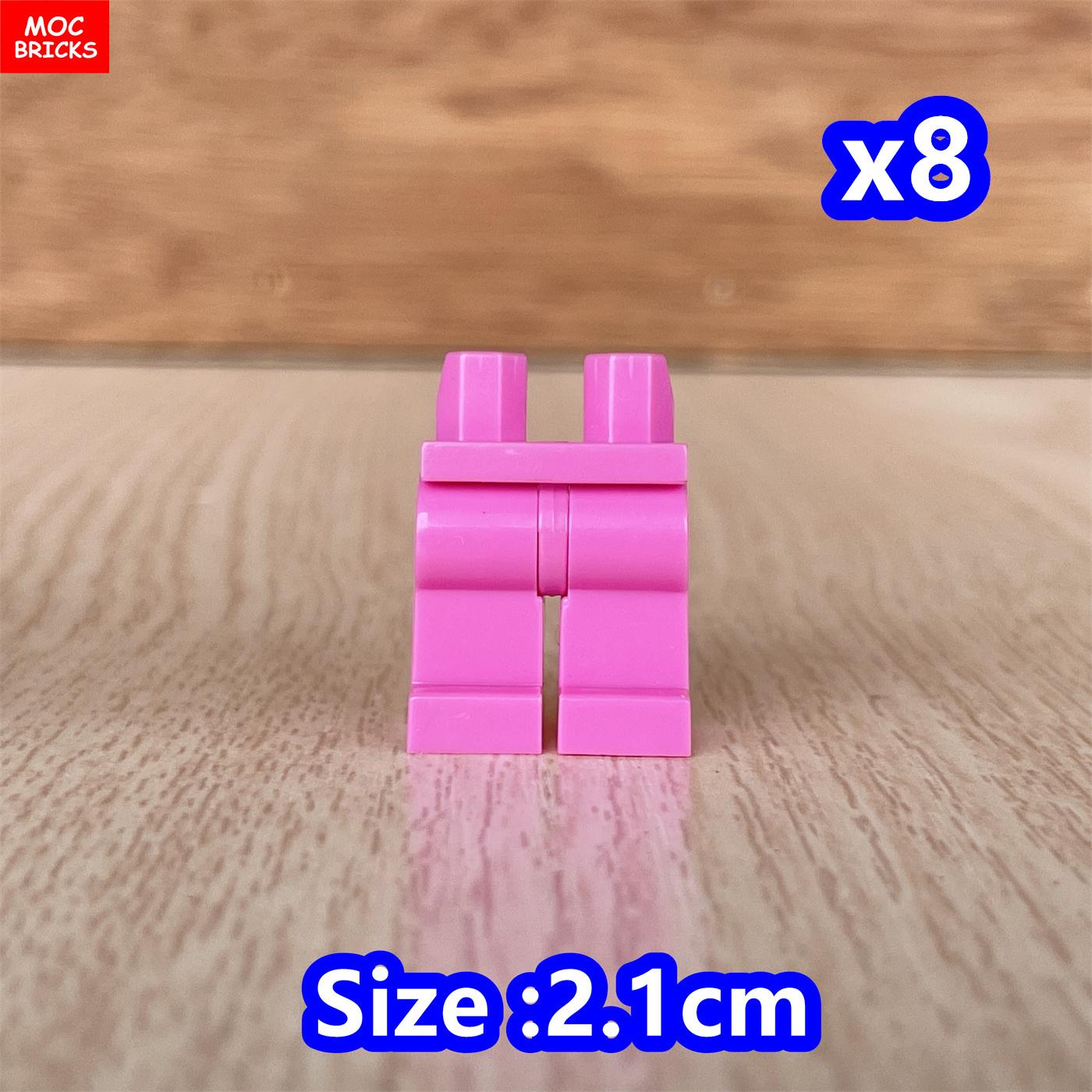 

8pcs/lot MOC Bricks Blank Pants legs Body Wear Figure Accessory Assembled Building Blocks Toy Children Dolls темно-розовый