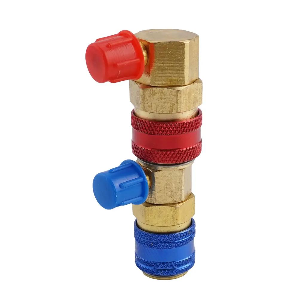 Adapter Coupler Quick Connector HVAC Maintenance 90-degree Design Adjustable Alloy Color Coded Easy To Connect