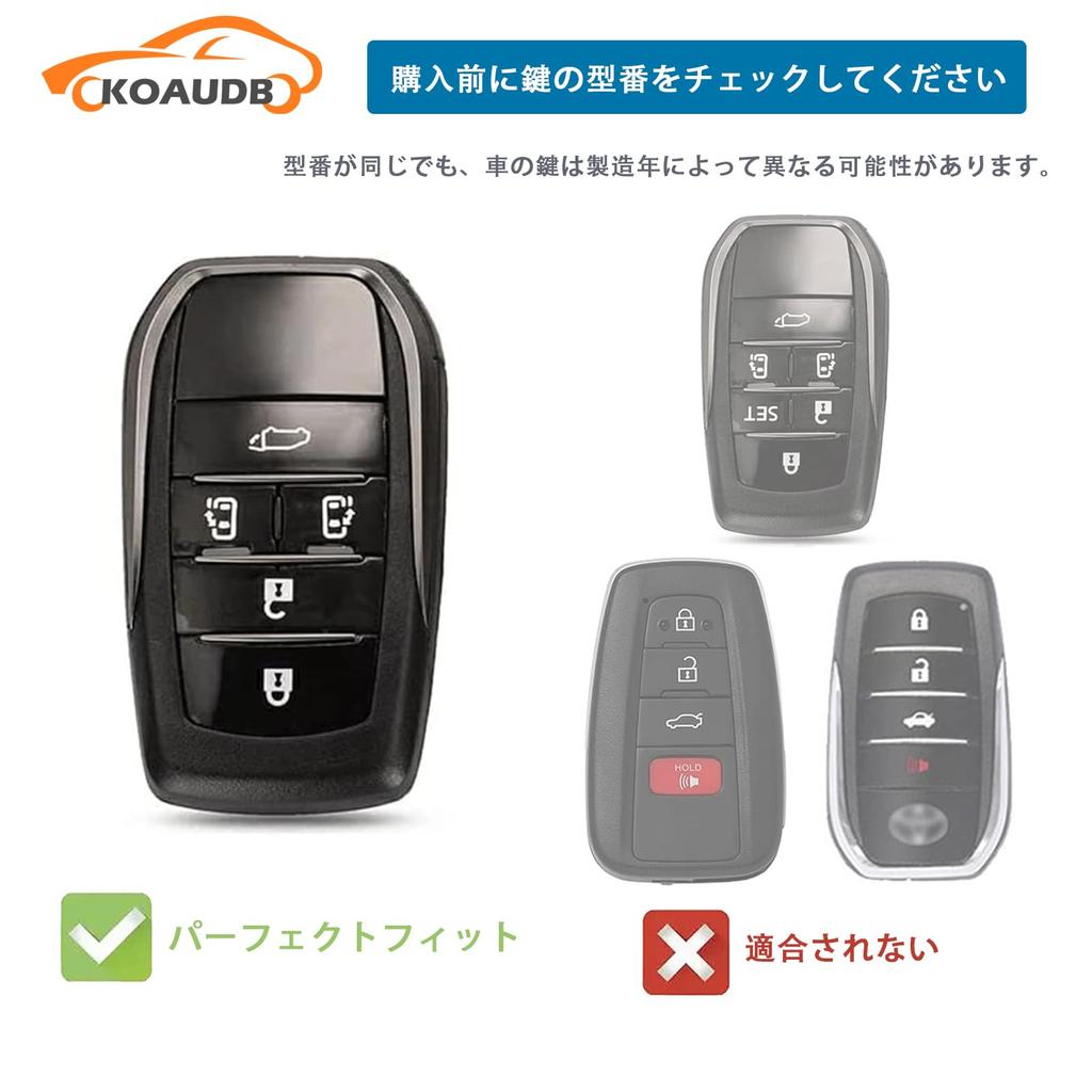 Koaudb Kompatible Toyota Smart Key Hülle, Autoschlüsselhülle, Neues Modell Voxy 90 Serie