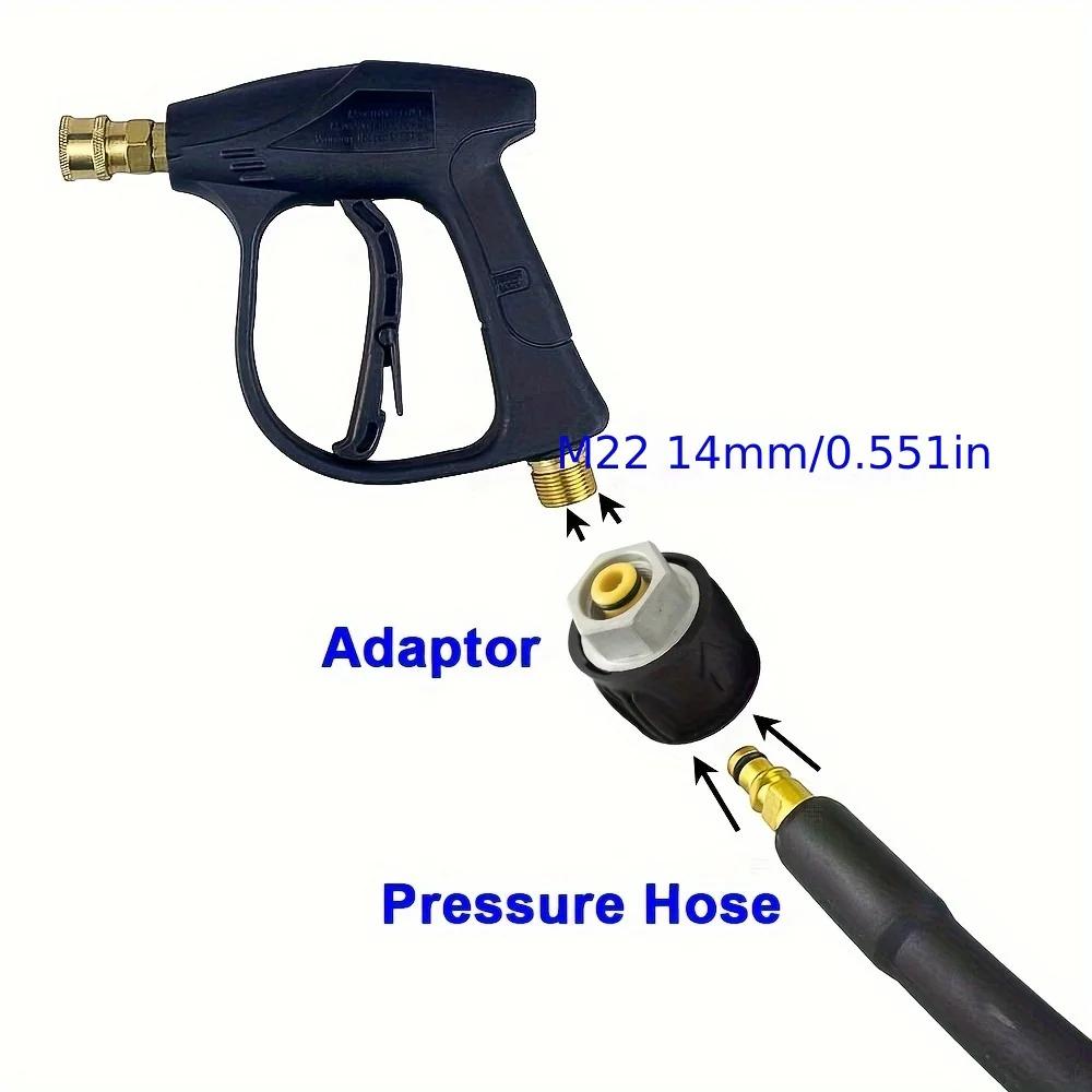 M22-14mm auf Karcher Lavor Bosch Adapter - 2320PSI Schnellkupplung für Karcher Nilfisk Hochdruckreiniger O-Ring Auslaufsicher