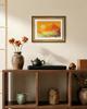 RINTO Art Panel Poster Mount Fuji in Gold Golden Fuji Red Toyama Sun Framed Painting Interior Decor Stylish Rabbit Parent and Child Advancement