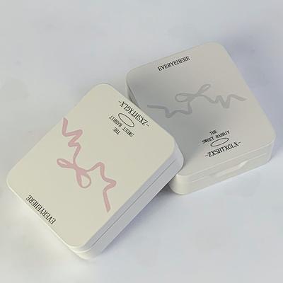 Cute Cartoon Bow Iron Box Girl Hairpin Photocard Sticker Dustproof Storage Box Kawaii Office Desktop Organizer
