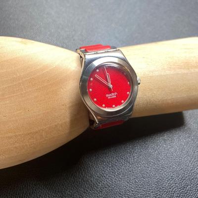 Used Swatch SWATCH IRONY AG2003 Red Swatch Women's Watch