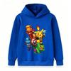 Kids Boys Girls Pullover Hoodie, Cute Cartoon Monster Superhero Print Casual Warm Long Sleeve Hooded Sweatshirt for Children