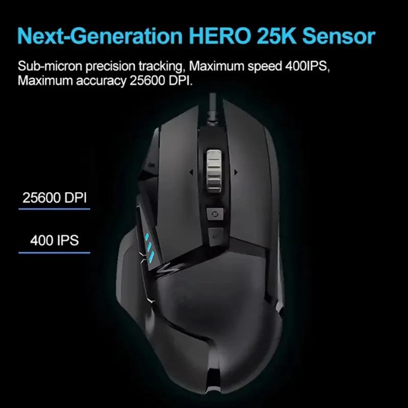 Newly launched G502 High Performance Gaming Mouse 16000 DPI Wire Mice Adjustable Light Synchronizatio For Games And Office