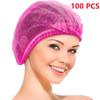 100PCS Disposable Bouffant Caps 21inch Hair Nets Head Cover Elastic Dust Hair Cap for Servic Sleeping Bath Shower Beauty Hotel
