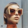 Lunettes de soleil Rétro Européennes et Américaines à Large Monture Pour Femmes, Lunettes de Soleil Personnalisées -œil Pour Femmes.