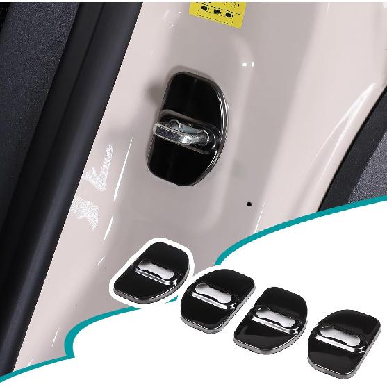 Car Door Lock Latches Cover Protector Compatible with Ineos Grenadier 2020-2024 Stainless Steel Car Door Latch Covers Protection Decoration Car