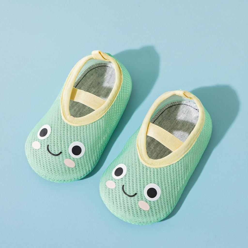 Children's Breathable Non-slip Summer Floor Socks for Baby & Toddler 1-3 Years Unisex Cute Cartoon Design Slip-On Closure