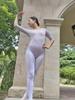 Expertly Crafted Ballet & Gymnastics Body-Shaping Leotard with Long Sleeves for Adult Training & Aerial Yoga