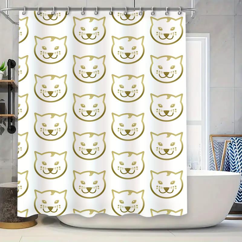 

Vintage Art Print Shower Curtain Japanese Cherry Blossoms Soft Fabric Waterproof Bath Decor Pink Background With White And Black W60H190(CM)-1 Pcs