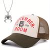 2pcs Men's Women's Hip-hop Cap Fashion Casual Cotton Hat Scorpion Pendant Necklace Set Couples Outdoor Sports with Sunshade Sun Duck Tongue Cap
