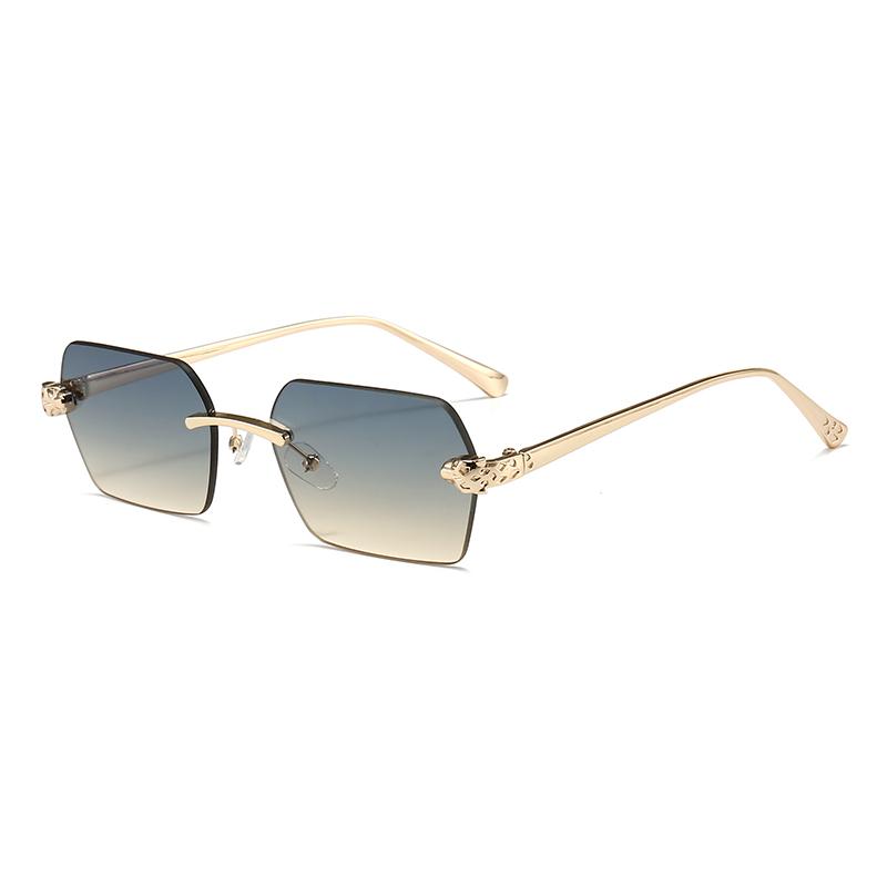 Xiaomi Women Rimless Square Sunglasses UV400 Gold Alloy Temples Multi Color Fashion Daily Shades
