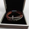 Bohemian Multi-Layer Leather Cross Bracelet with Rhinestones for Women