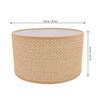 Hexagon Woven Lamp Shade Rustic Style Soft Light Protector Decorative Lampshade for Table Floor Desk Lamp Cover Replacement