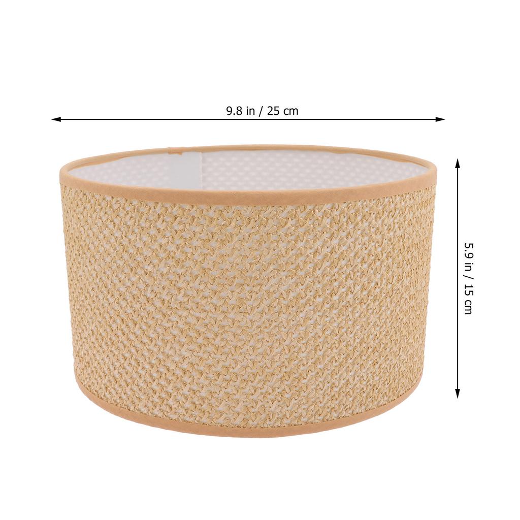 Hexagon Woven Lamp Shade Rustic Style Soft Light Protector Decorative Lampshade for Table Floor Desk Lamp Cover Replacement