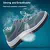 Oulylan Breathable Mesh Safety Shoes Anti-Smash Lightweight Work Footwear Steel Toe Security Boots Male Wear Resistant Sneakers