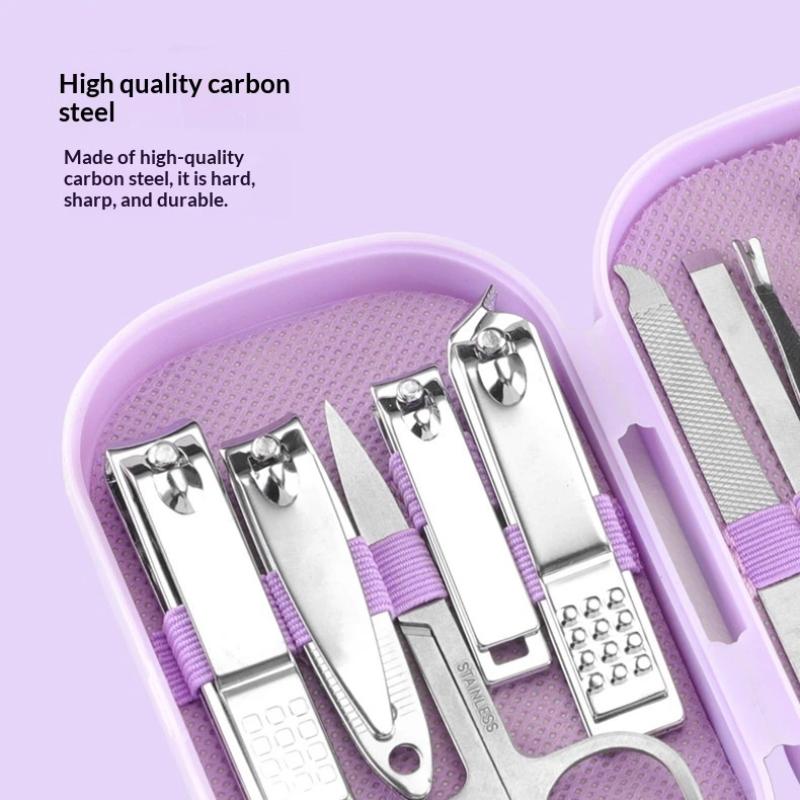 14 Pcs Deluxe Manicure & Pedicure Set Stainless Steel Nail Scissors, Clippers, Ear Digging Spoon For Men & Women