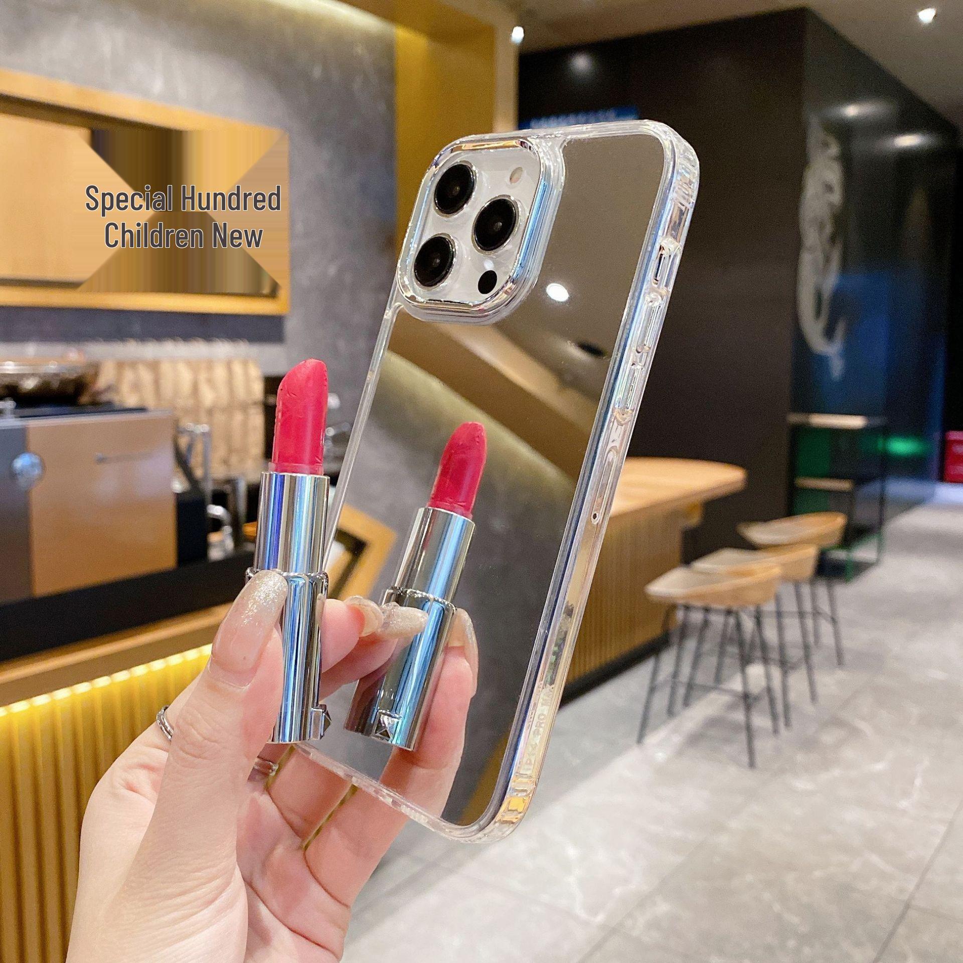 

Silver Frame 3D Pearl Butterfly Mirrored Phone Case for Apple iPhone 16 Pro Max & iPhone 17 with High-End Makeup Mirror iPhone 16E