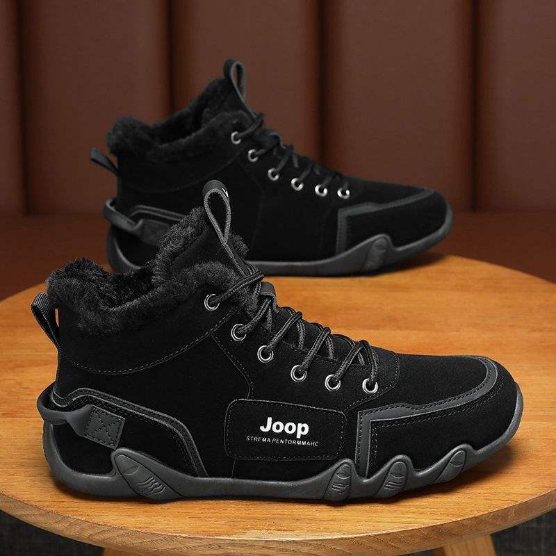 Winter Schneestiefel Herren Fleece Verdickt Thermische Martin Stiefel Herren Casual Kurze Stiefel High Top Wasserdicht Nordost Baumwollschuhe