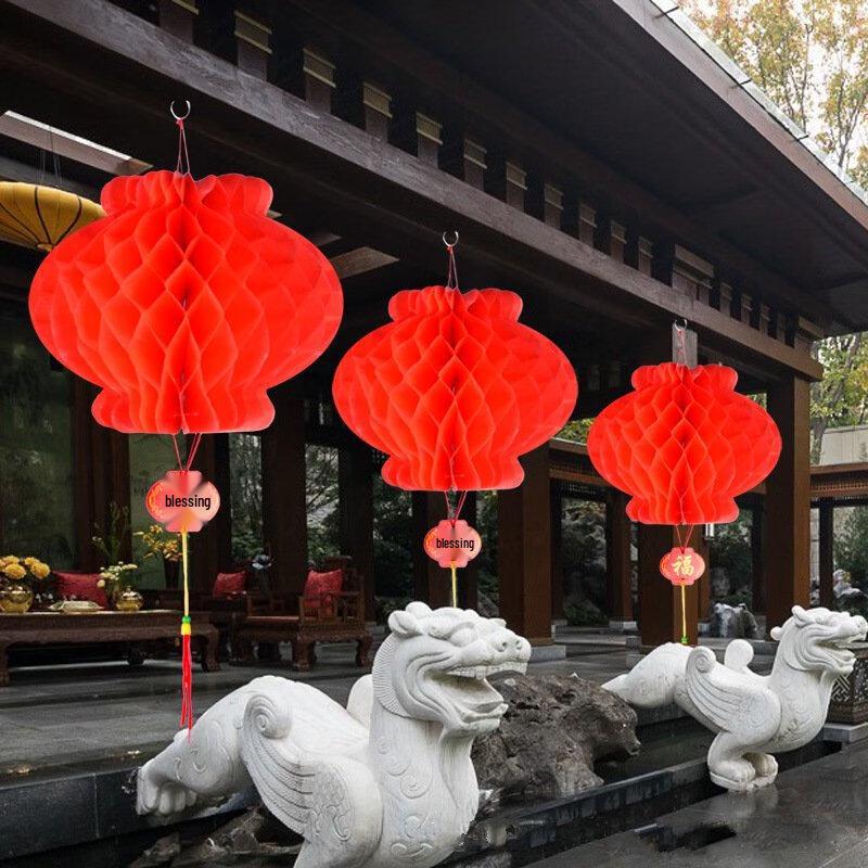 Folding Red Lantern Hanging Decorations