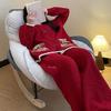 New Year's red pajamas women's half velvet Christmas bear sweet pajamas soft waxy thickened lazy wind women's loungewear