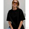 Chic Fashion Temperament Pure Cotton Short-sleeved T-shirt European and American Style Retro Foreign Style Oversize Versatile Top Tide