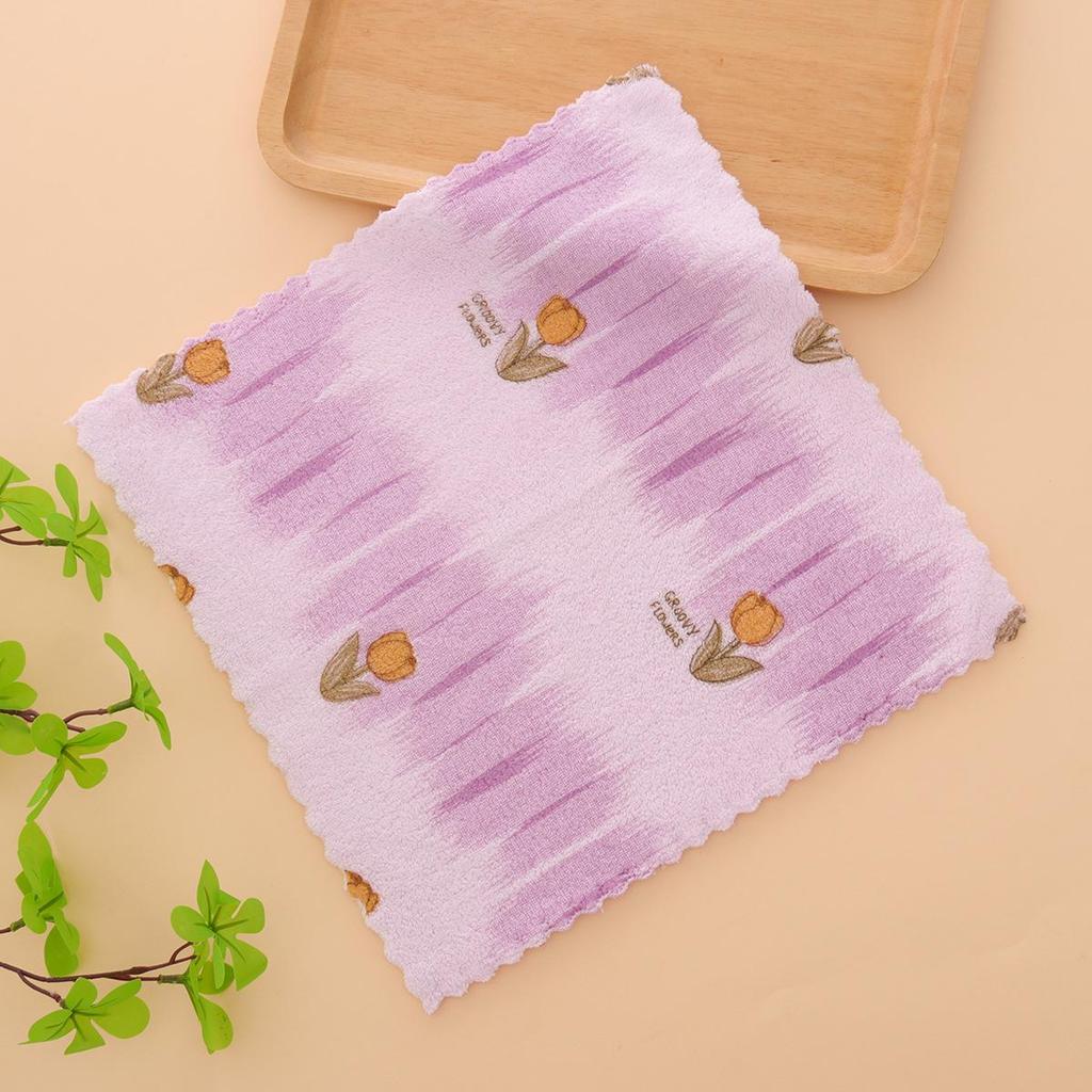 Coral Fleece Absorbent Kitchen Dishcloth - Small, Thick, Easy-to-Use Hand Towel for Dishwashing