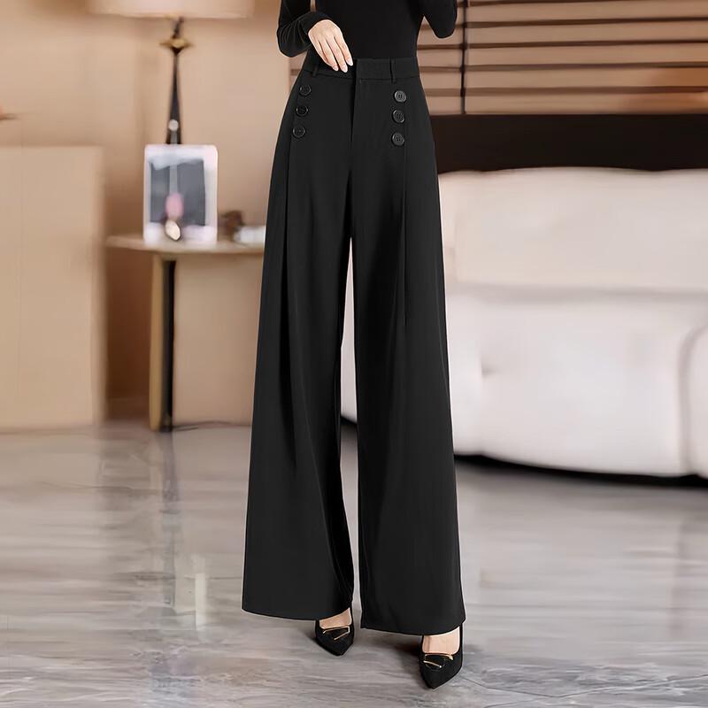 Women's High-Waist Wide-Leg Suit Pants