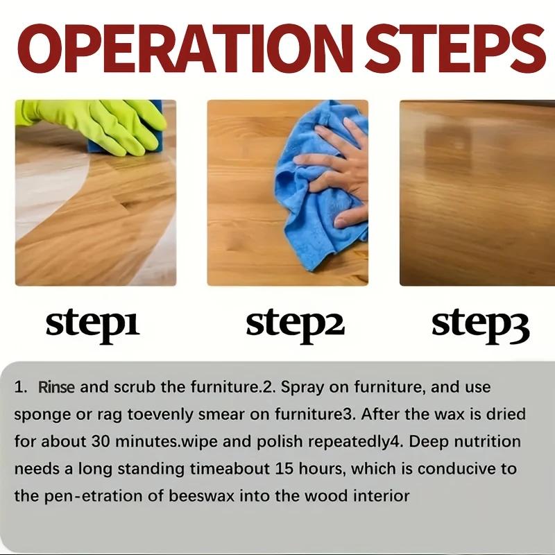 Furniture and Floor Wood Wax Oil | Quick Application Almond Oil and Natural Beeswax Polish Cream | Restore and Protect |