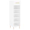 VidaXL Shoe Cabinet High Gloss White 30x35x105 Cm Engineered Wood 829662