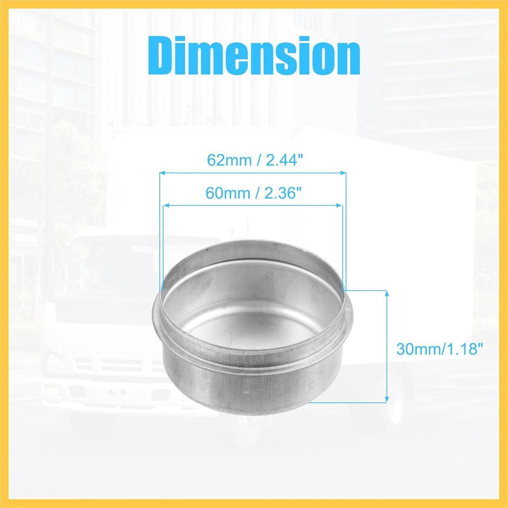 4pcs 2.44" Trailer Axle Dust Cap Cup Grease Cover for Dexter EZ Lube Trailer Camper 5200 to 6000 Lb Axle Wheel Hub Bearing Auto Replacement Parts