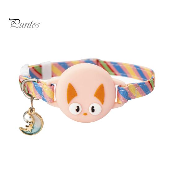 

Держатель для трекера, ошейник для домашних животных с колокольчиком, регулируемый светоотражающий ошейник для собак и кошек с чехлом для AirTag, GPS-искатель, аксессуары для котят, щенков S розовый