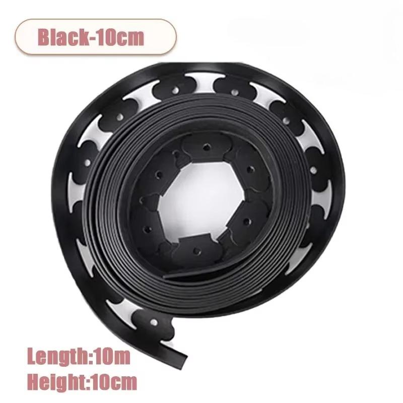 10M L Shaped Lawn Edging Heavy Duty Landscape Border for Grass Gravel Separation Pavement Edge Restraint DIY Garden Barrier