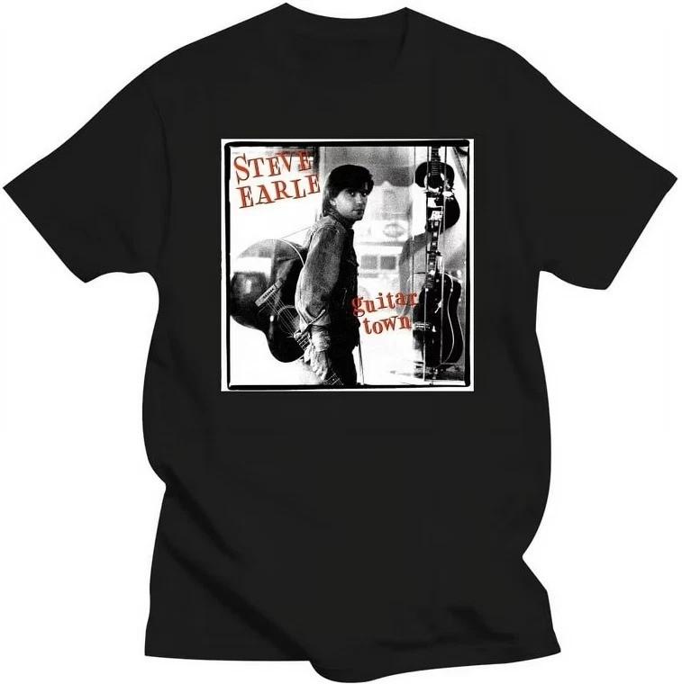 Steve Earle Guitar Town Black Unisex T-shirt S-5XL Q8124 Unisex T-Shirt S