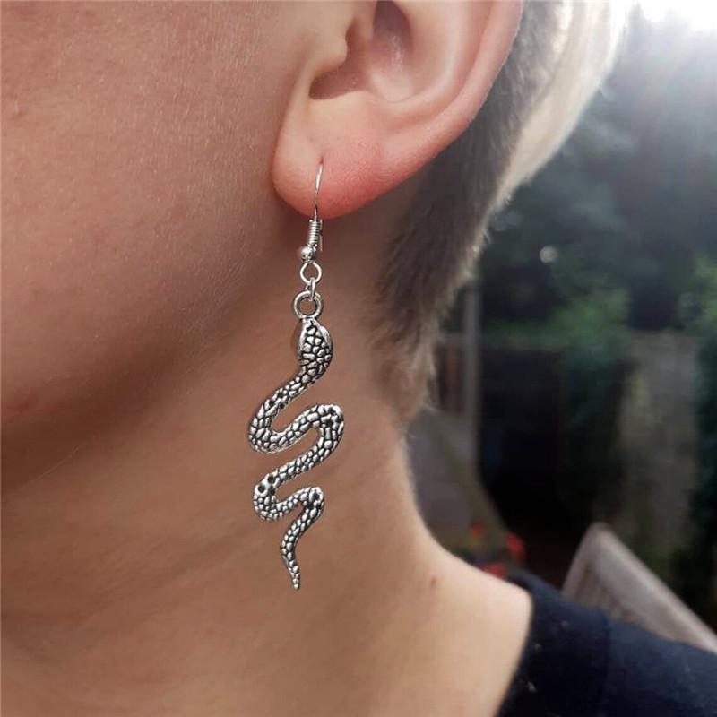 European & American Snake-Style Trendy Retro Earrings - Earthy, Cool, Versatile Snake-Shaped Clips with Japanese & Korean Influences.