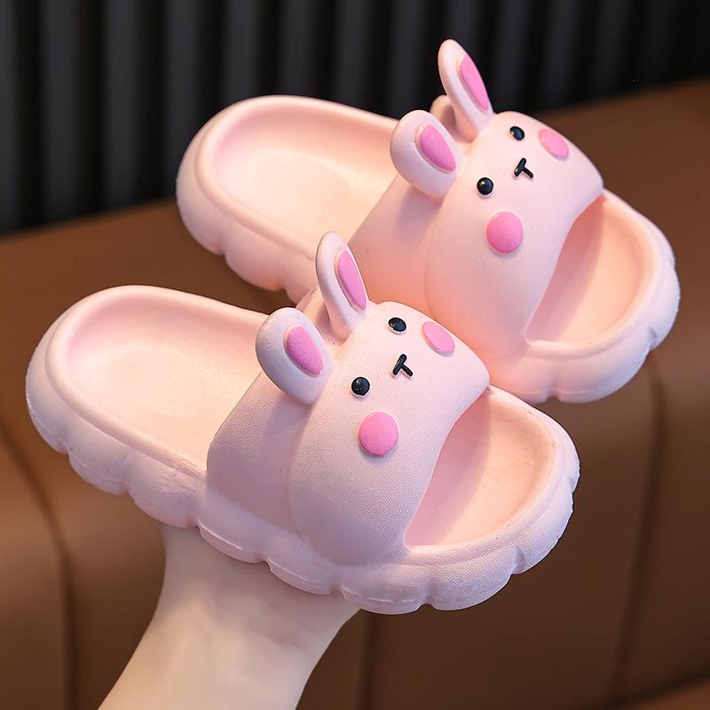 Cartoon parent-child rabbit children's slippers for girls, summer indoor and outdoor non-slip new style comfortable sandals