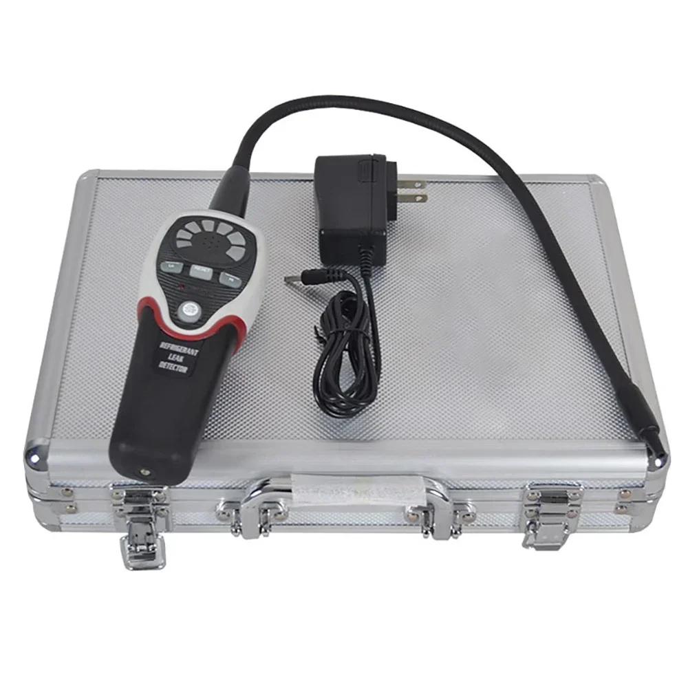 New Portable Refrigerant Halogen Leak Detector Tester Meter RLD-382P Air Conditioner Refrigeration System Halogen Gas Freon Leak Detector Rechargeable