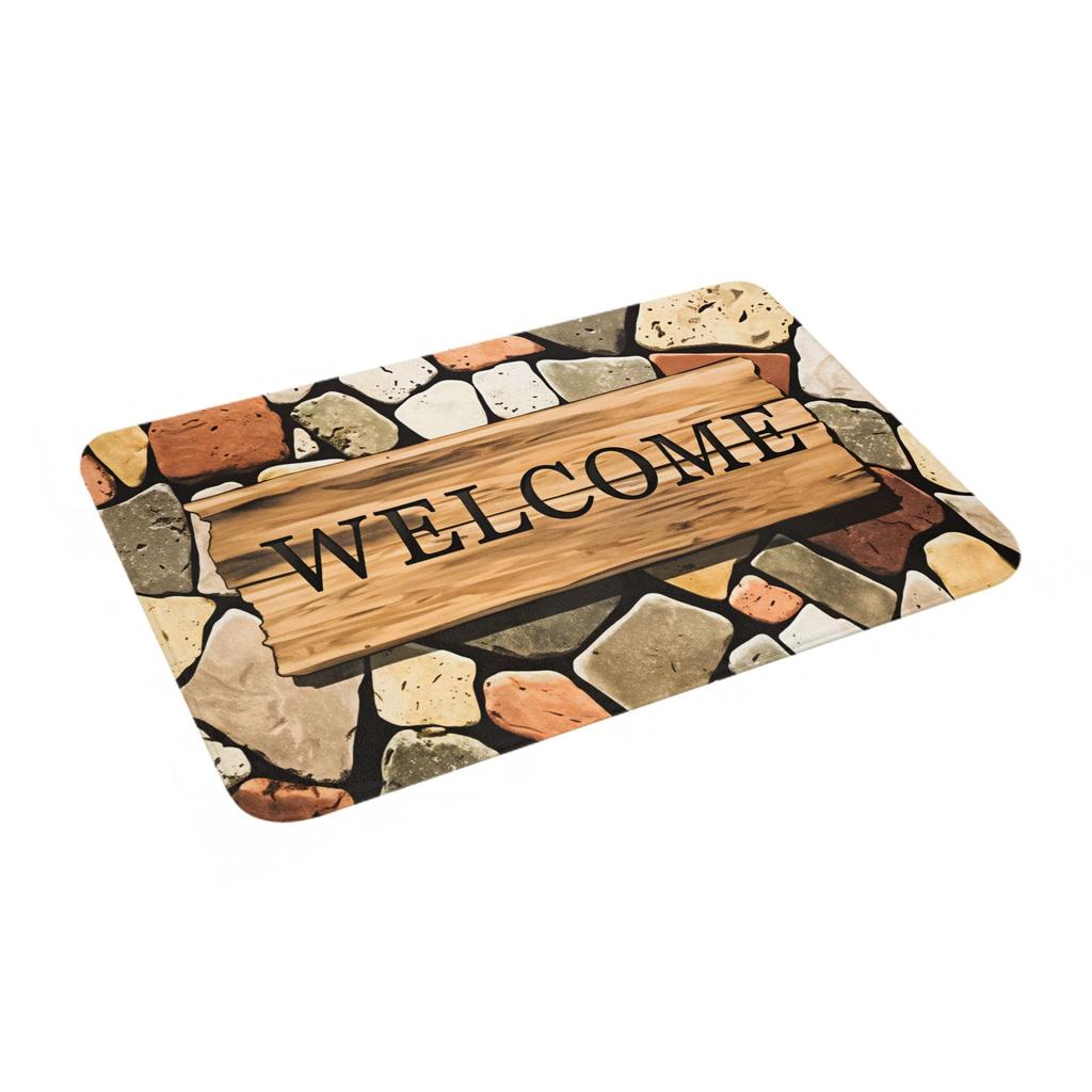 Europe Style Simulation Stone Doormat Mat Anti-Slip  Bathroom Kitchen Garage Rug Carpet 40*60cm
